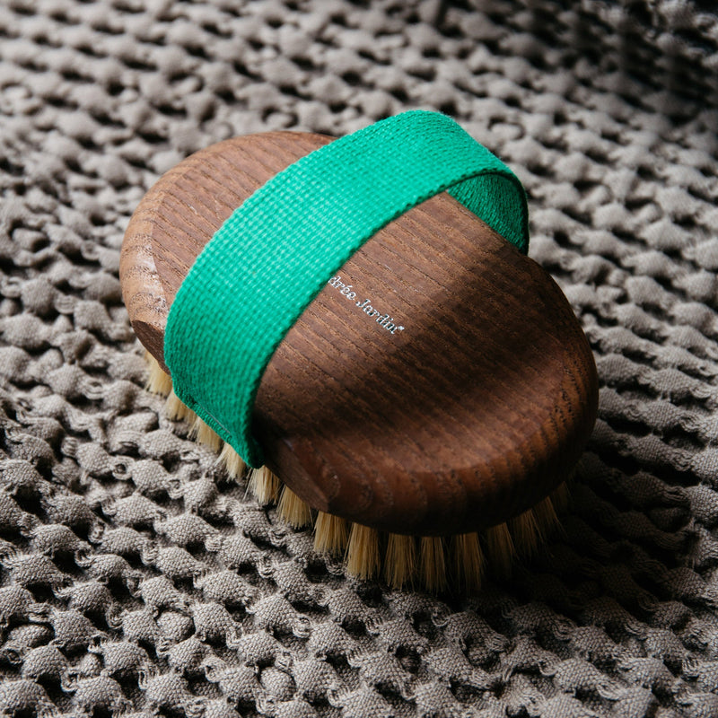 brosse massage verte