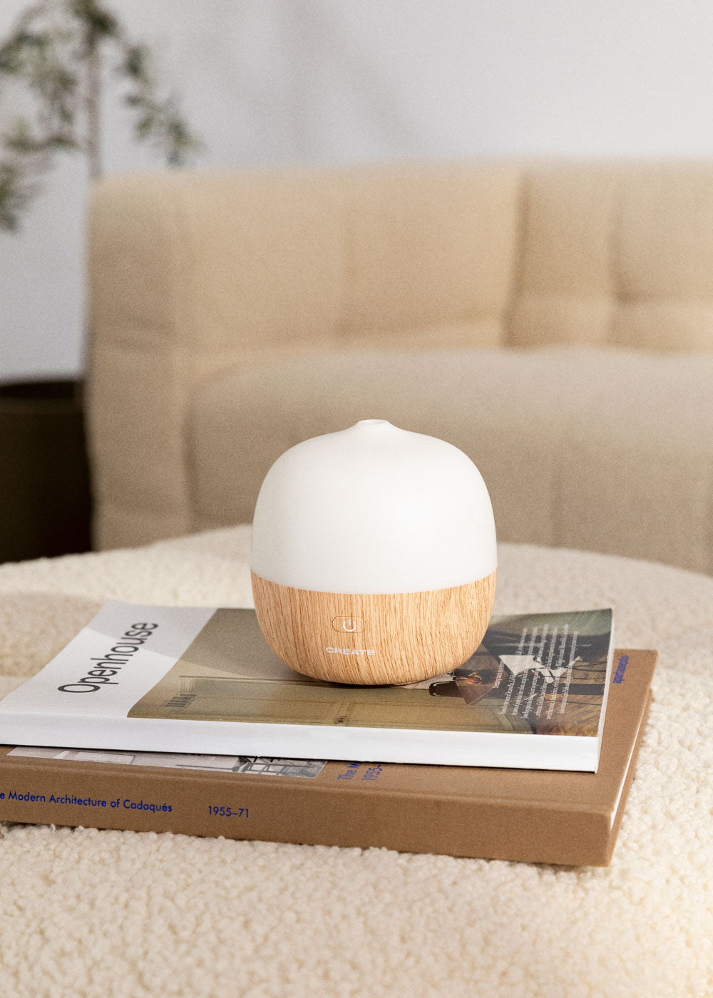 Aroma Studio - Difusor de aromas, humidificador e iluminación LED - Madera natural