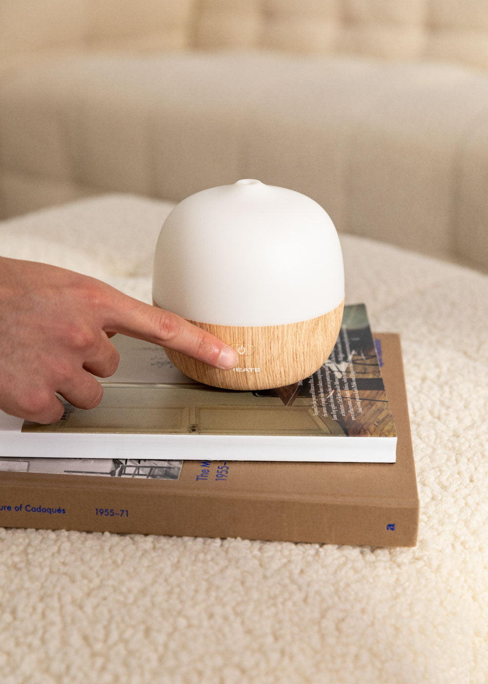 Aroma Studio - Difusor de aromas, humidificador e iluminación LED - Madera natural