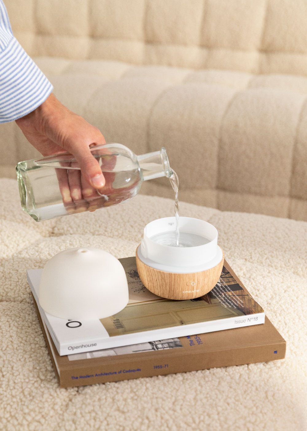 Aroma Studio - Difusor de aromas, humidificador e iluminación LED - Madera natural