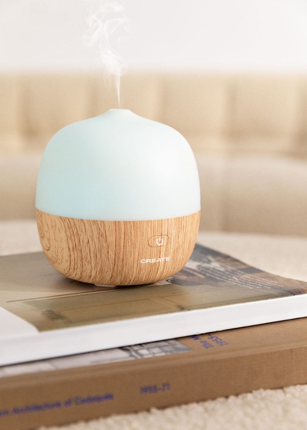 Aroma Studio - Difusor de aromas, humidificador e iluminación LED - Madera natural