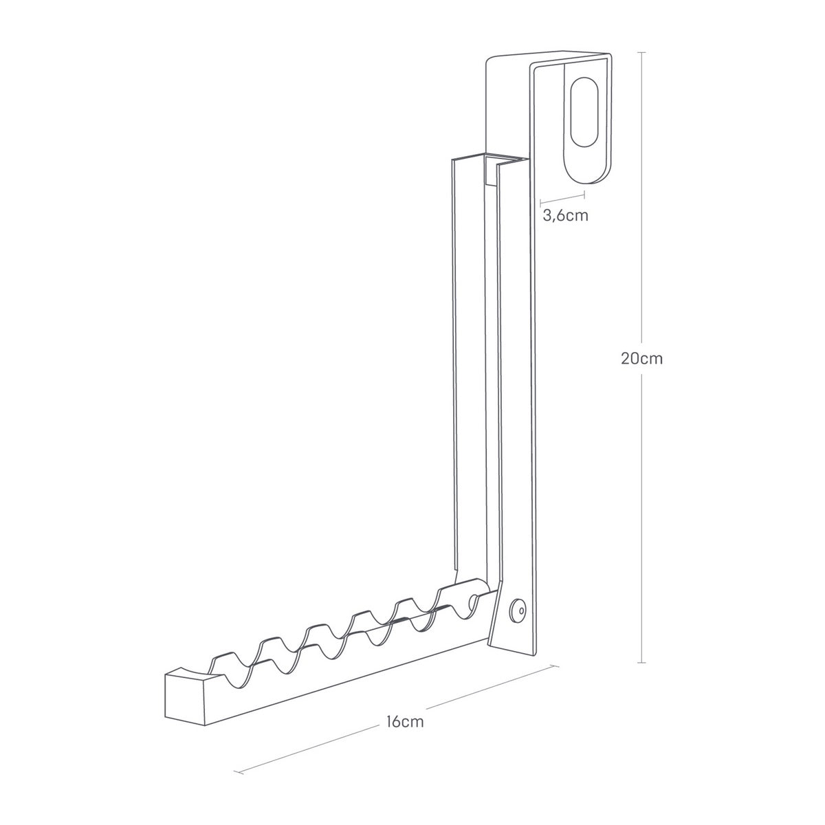 Perchero Plegable para Puerta - Blanco