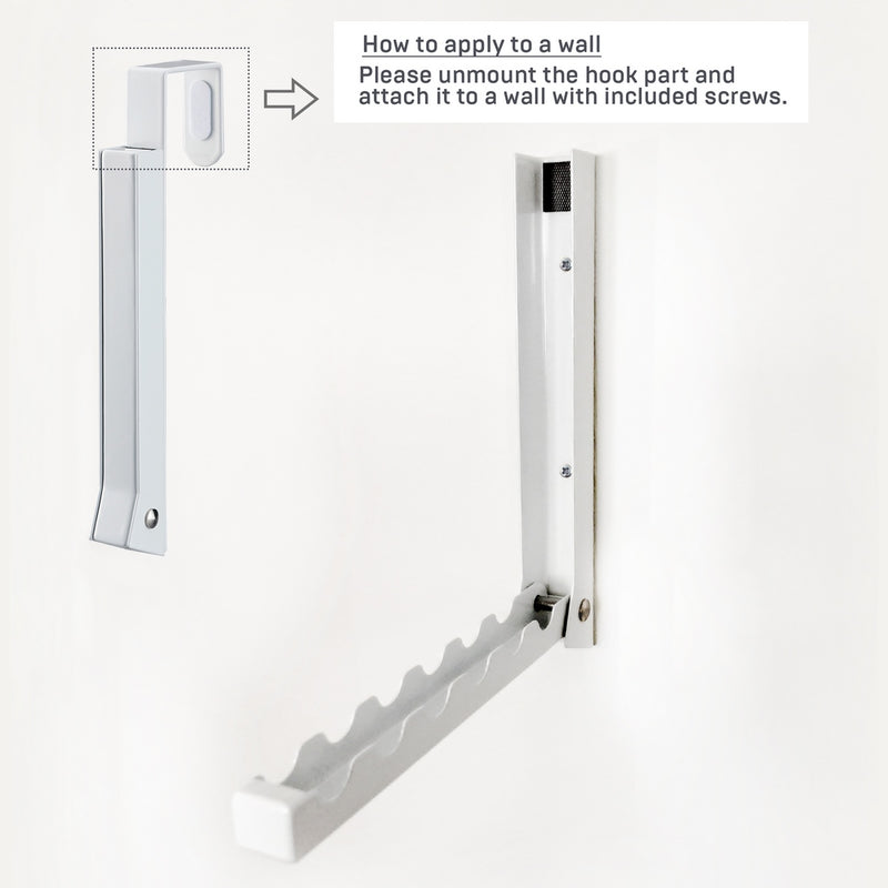 Porte-Manteaux Pliable Pour Porte - Blanc