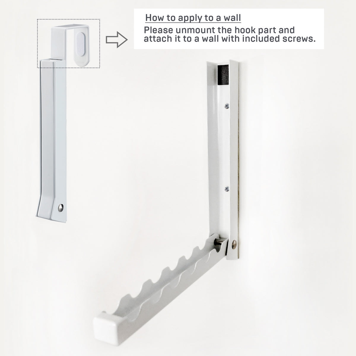 Perchero Plegable para Puerta - Blanco
