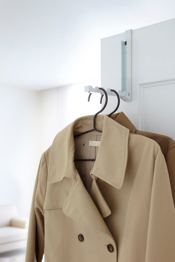 Foldable Door Coat Rack - White