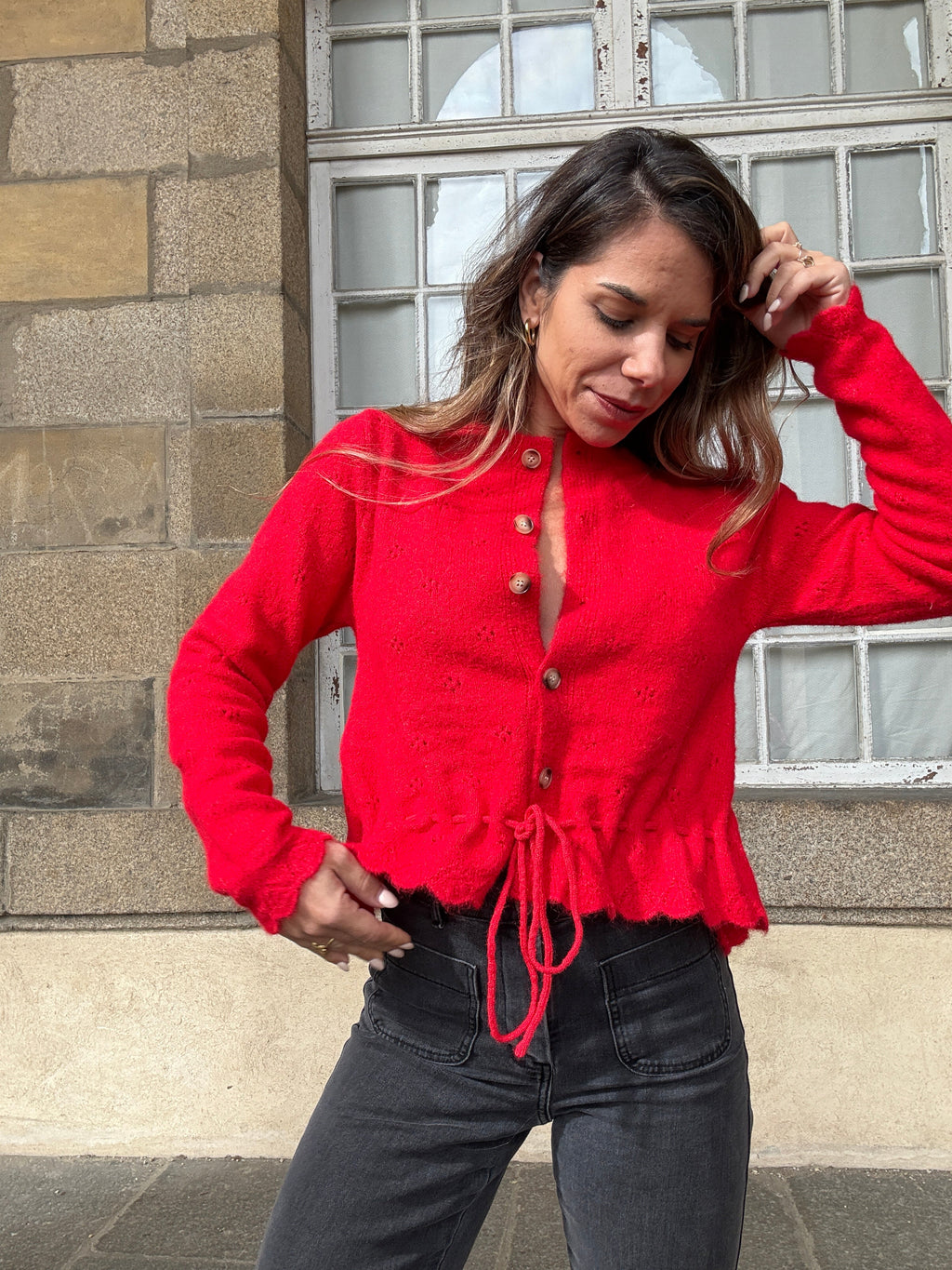 Cárdigan Emma rojo