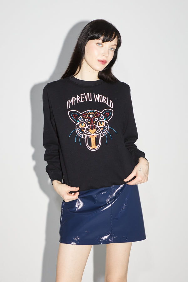 Sudadera con bordado negro Eddie Leo