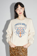 Le Sweatshirt Eddie Broderie Leo Beige
