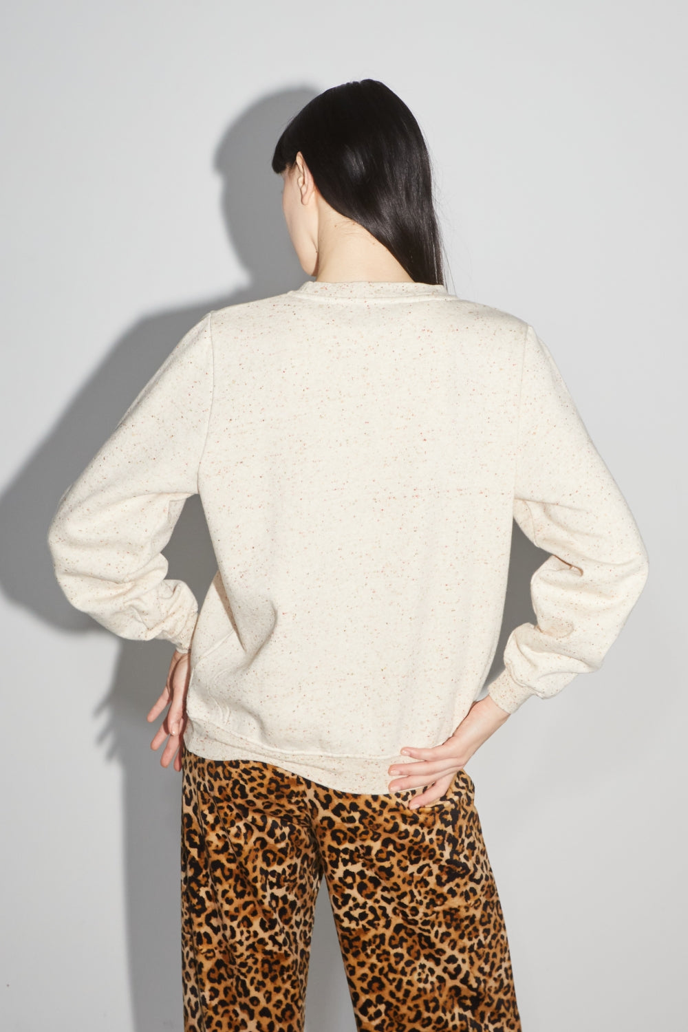 Le Sweatshirt Eddie Broderie Leo Beige