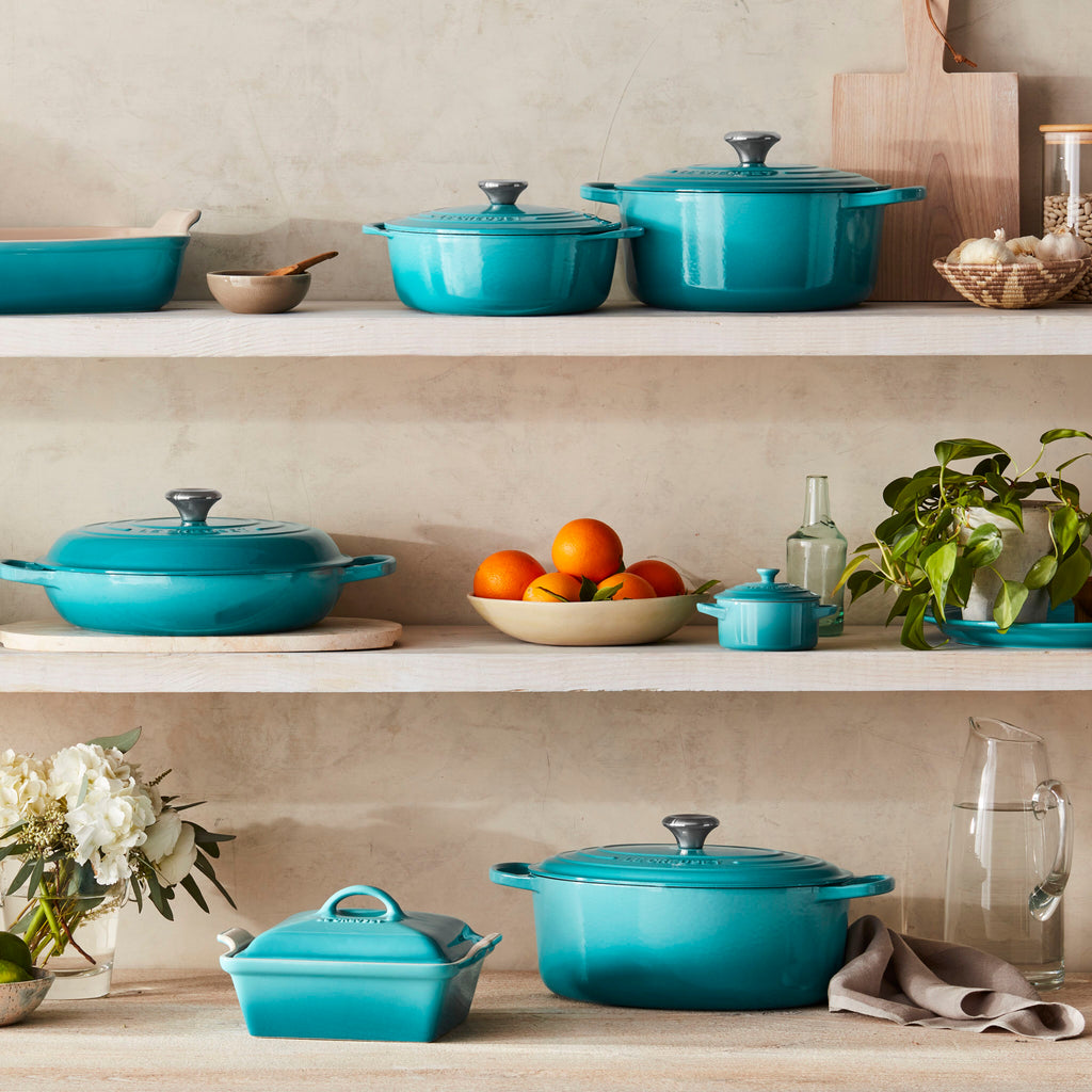 Round Mini Ceramic Cocotte - 250ml/10cm - Caribbean - Coloured Knob