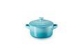 Round Mini Ceramic Cocotte - 250ml/10cm - Caribbean - Coloured Knob
