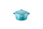 Round Mini Ceramic Cocotte - 250ml/10cm - Caribbean - Coloured Knob