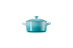 Round Mini Ceramic Cocotte - 250ml/10cm - Caribbean - Coloured Knob
