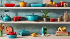 Round Mini Ceramic Cocotte - 250ml/10cm - Caribbean - Coloured Knob