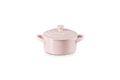Mini-Cocotte Redonda de Cerámica - 10cm - Chiffon Pink - Botón de Colores