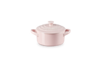 Mini-Cocotte Redonda de Cerámica - 10cm - Chiffon Pink - Botón de Colores