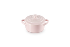 Mini-Cocotte Redonda de Cerámica - 10cm - Chiffon Pink - Botón de Colores