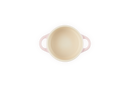 Mini Round Ceramic Casserole - 10Cm - Pink Cloth - Colored Button