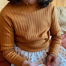 Under Pullover Eugénie Maille Pointelle Noix - Child