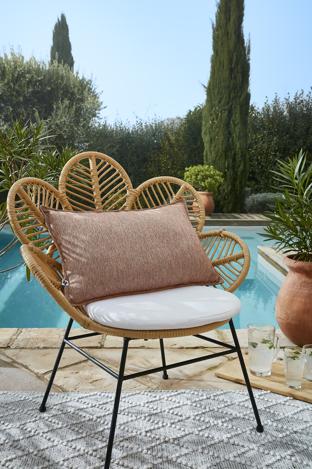 Naïa - Housse De Coussin - Polypropylène - Corail