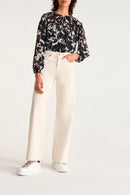 Top blanco y negro - Mujer