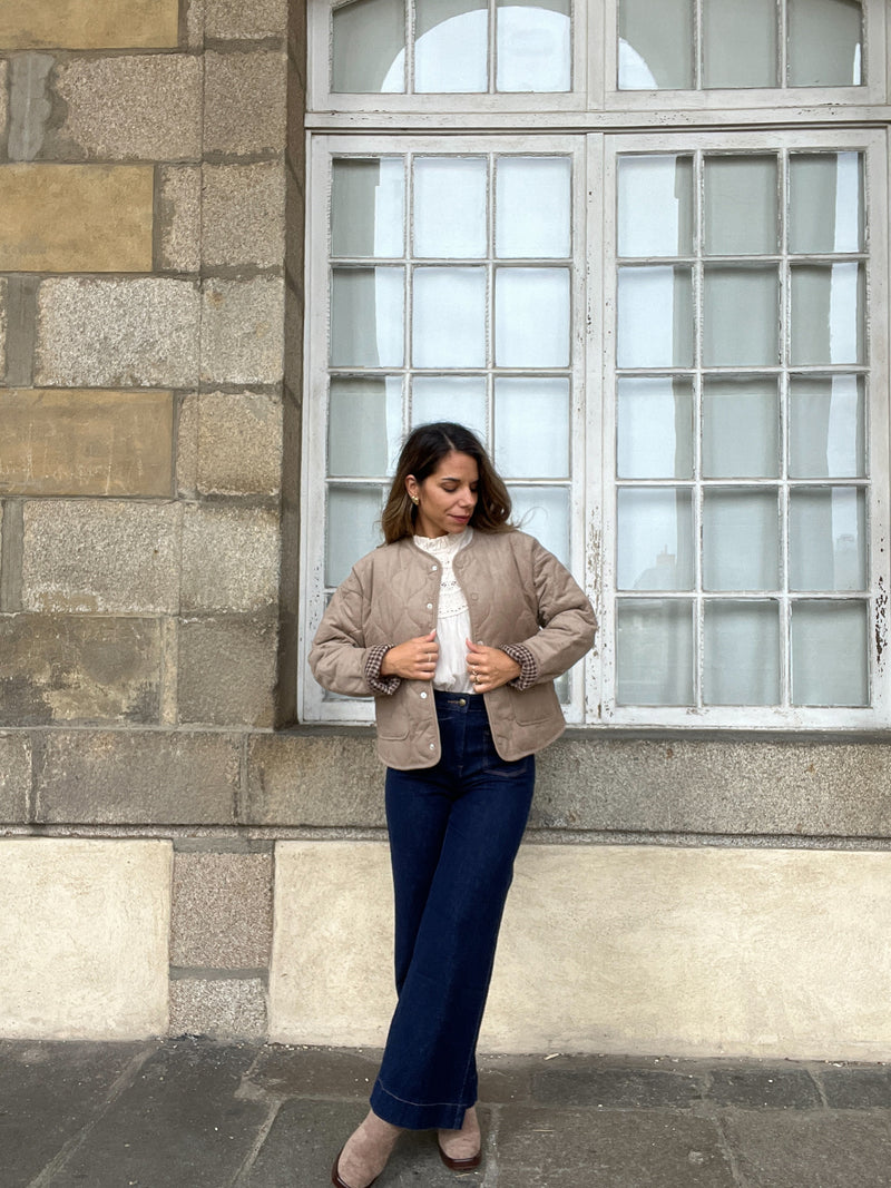 Veste Matelassée Marron Clara