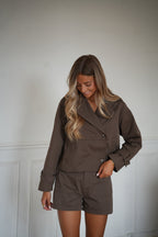 Amandine Chocolat - Short Trench Coat