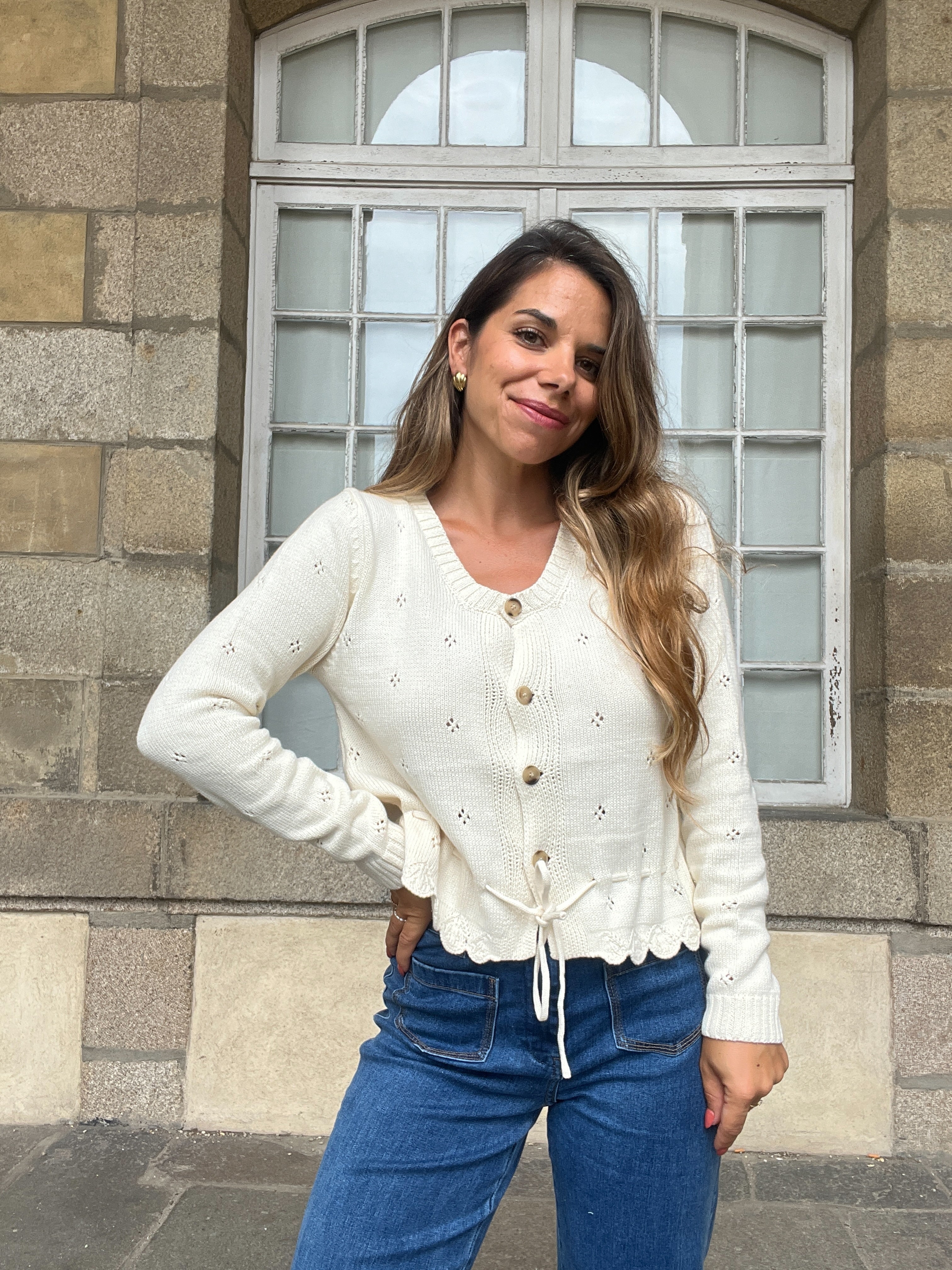 Cardigan Emma Écru