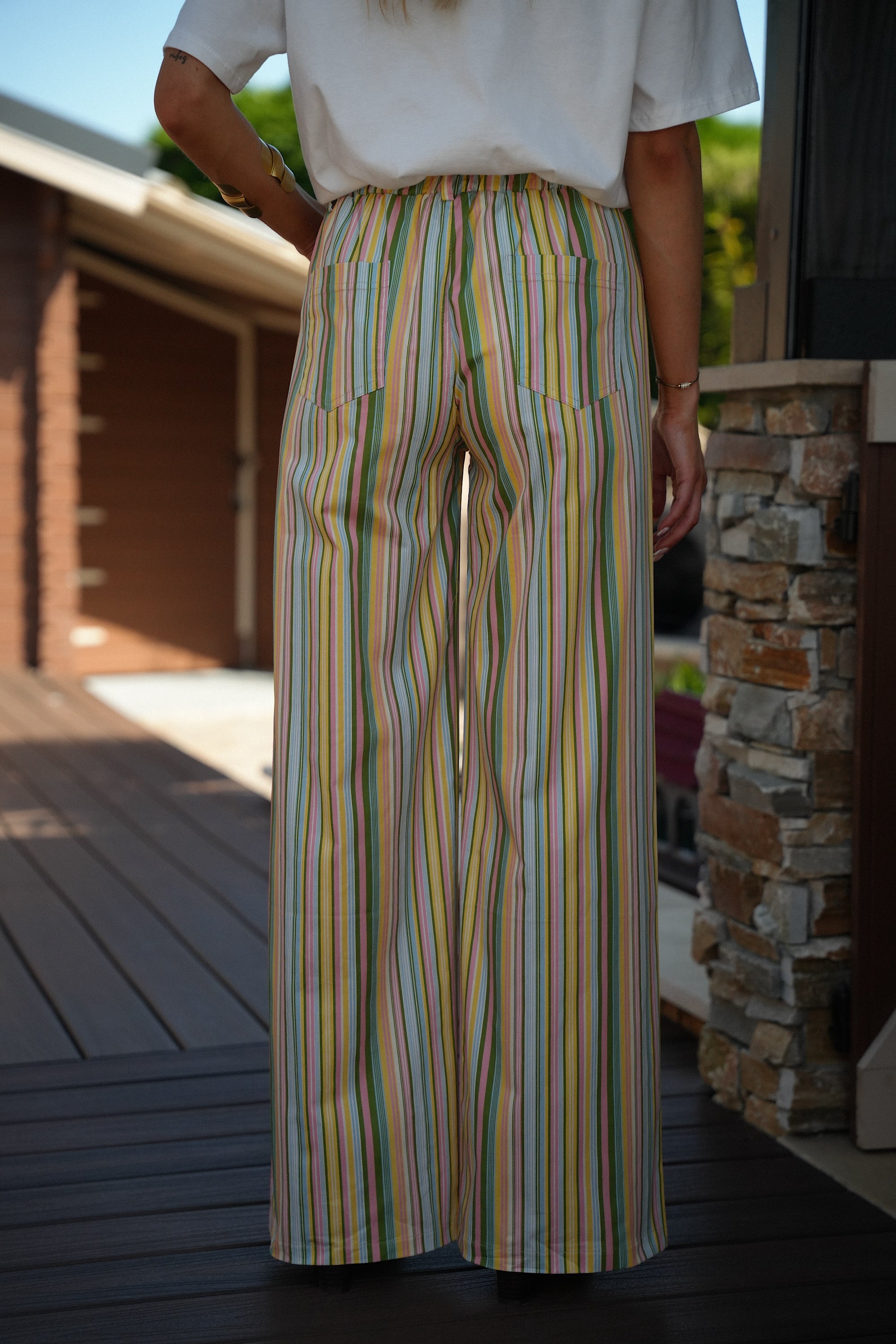 Pantalon Rayé Menssia - Coloré