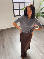 Gray Knitted T-Shirt