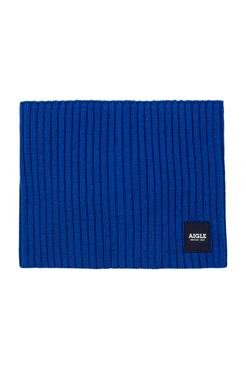 Snood En Coton Biologique Et Laine - Bleu Électrique - Enfant