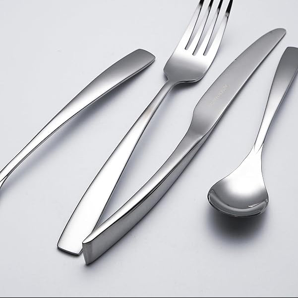 24 Piece Cutlery Set - Stainless Steel - Satin Finish Stainless Steel