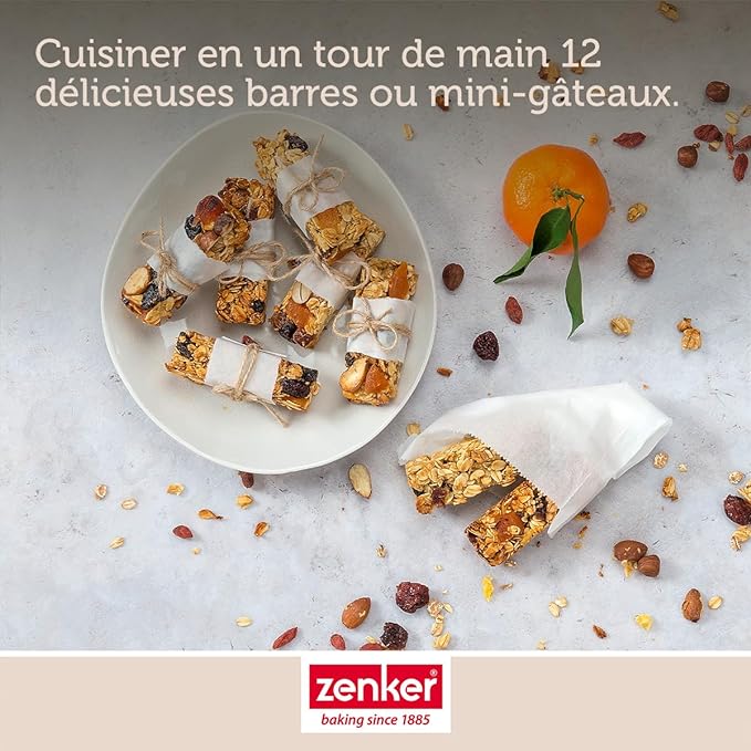Zenker - Moule En Silicone Pour 12 Barres De Muesli Zenker Sweet Sensation - Beige