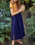 Jupe Longue - Bleu Fonce Uni 3 - Fille
