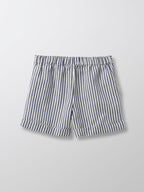 Cotton/Linen Shorts - Medium Blue Stripe - Girls