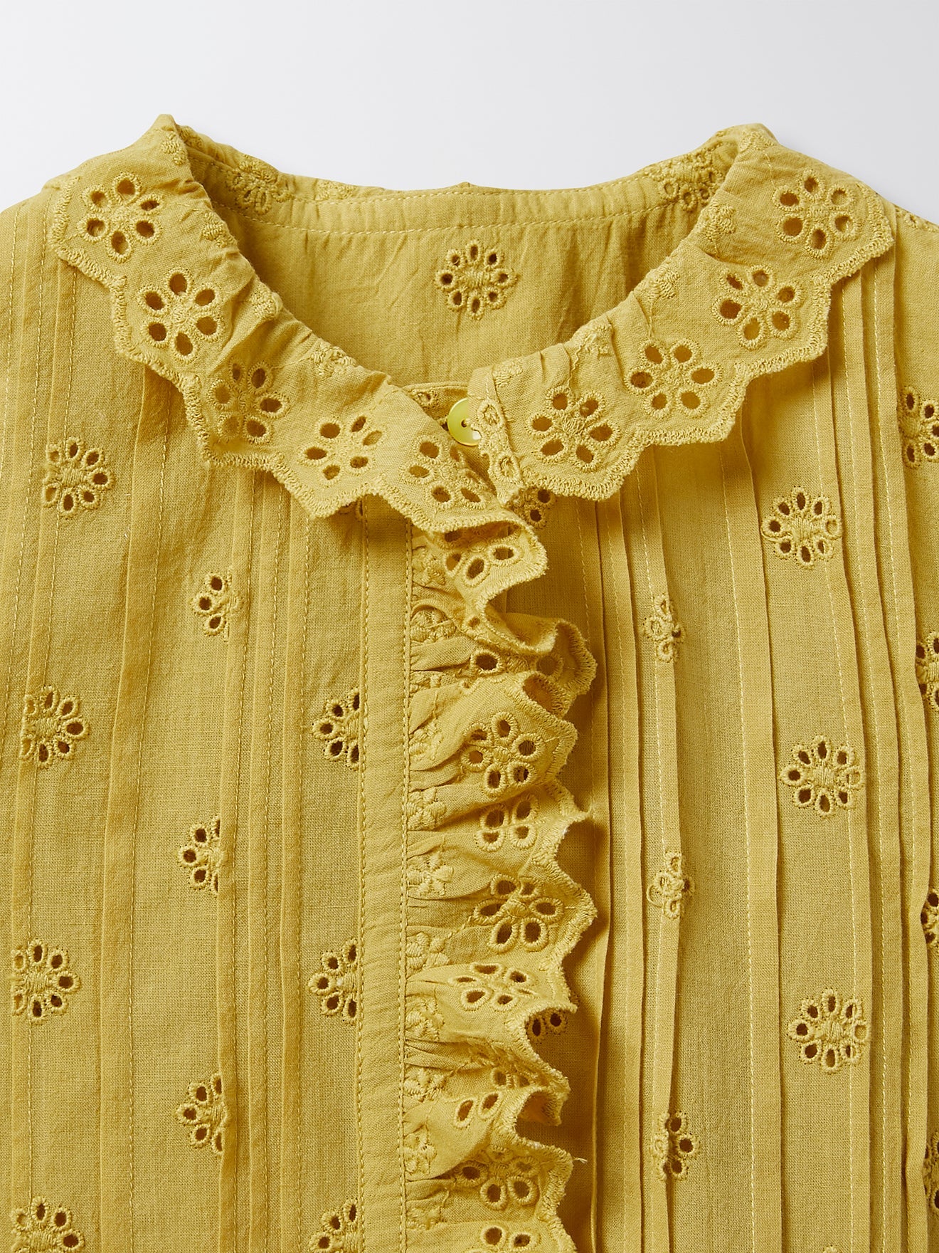 Camisa Ml Bordado - Liso Verde Medio - Niña