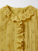 Camisa Ml Bordado - Liso Verde Medio - Niña