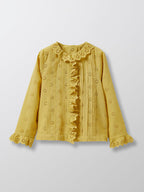 Camisa Ml Bordado - Liso Verde Medio - Niña