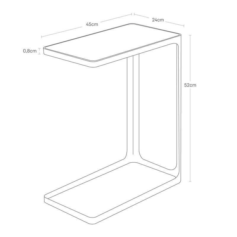 Table D'Appoint Basse - Frame - Blanc