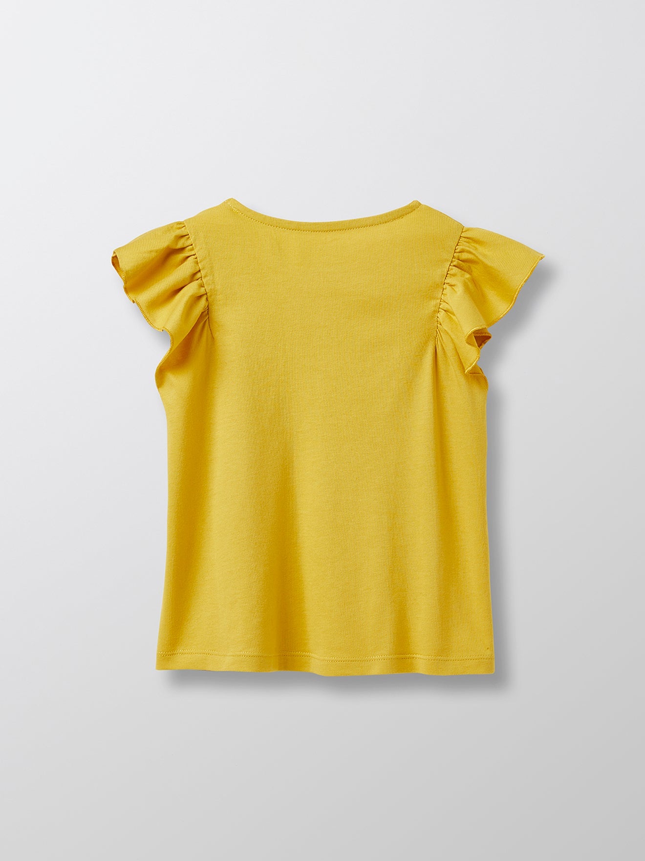 Camiseta Man Volant - Verde Medio Liso Con Motivo - Niña
