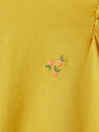 Camiseta Man Volant - Verde Medio Liso Con Motivo - Niña