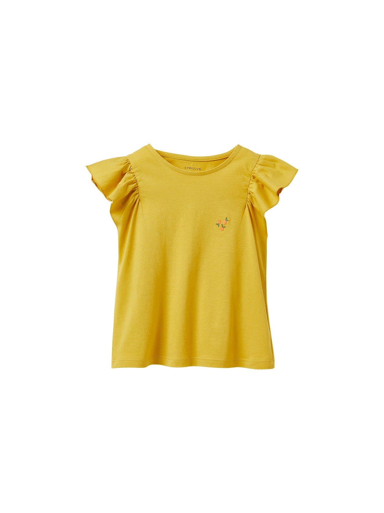 Camiseta Man Volant - Verde Medio Liso Con Motivo - Niña