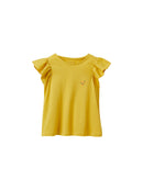 Camiseta Flying Man - Lisa Verde Medio Con Decoración - Niña