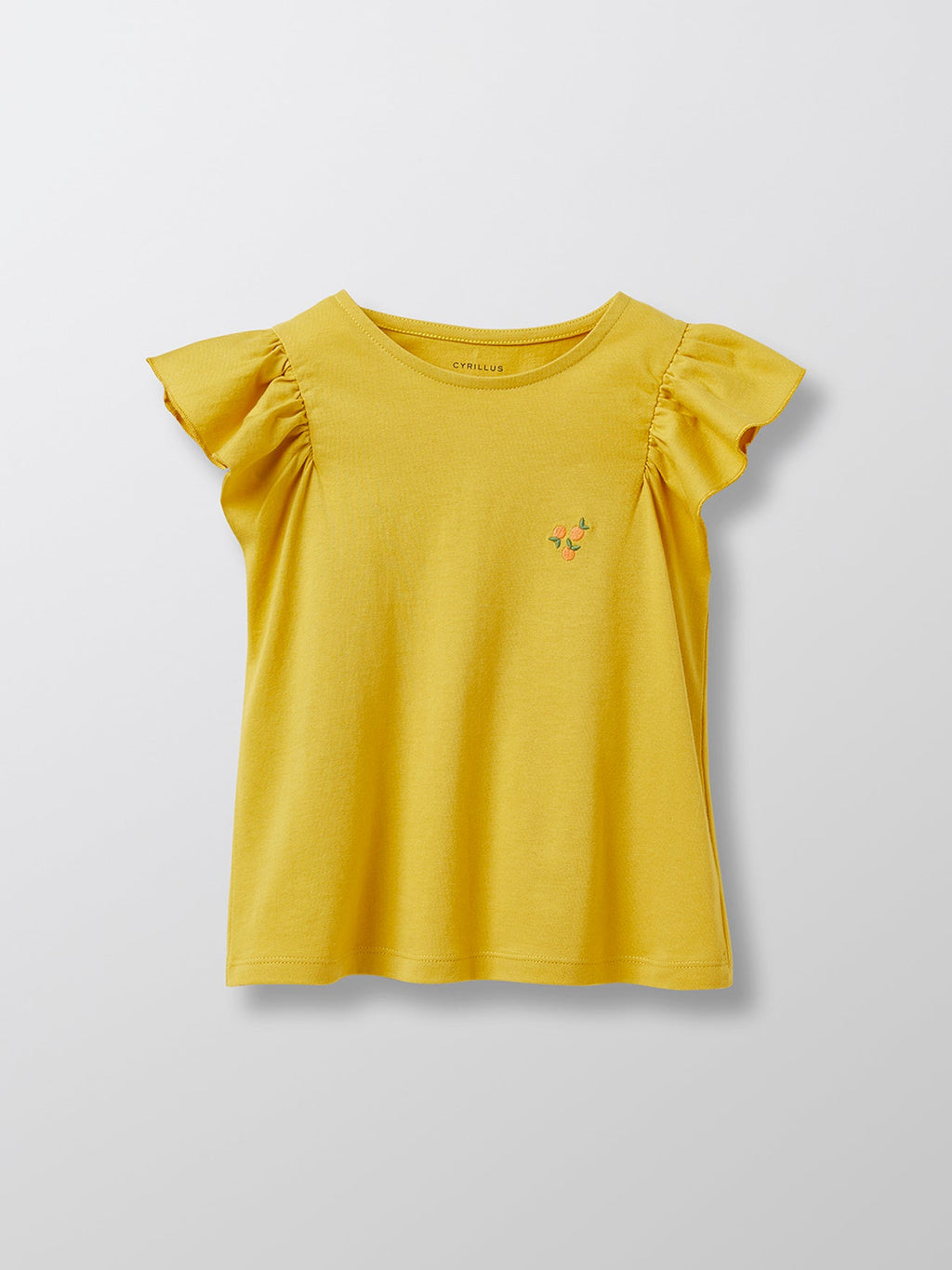 Camiseta Man Volant - Verde Medio Liso Con Motivo - Niña