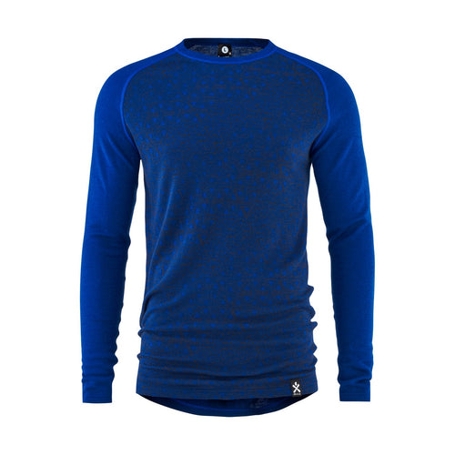 T-Shirt En Laine Mérinos Geo - Lapis - Homme