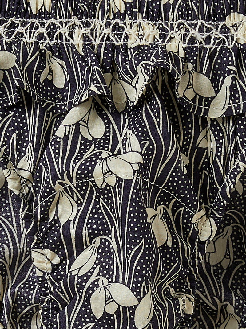 Culotte À Smock - Noir Imprime - Fille