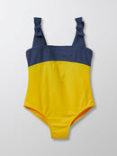 Bandeau One-Piece Swimsuit - Medium Blue Multicolor - Girl