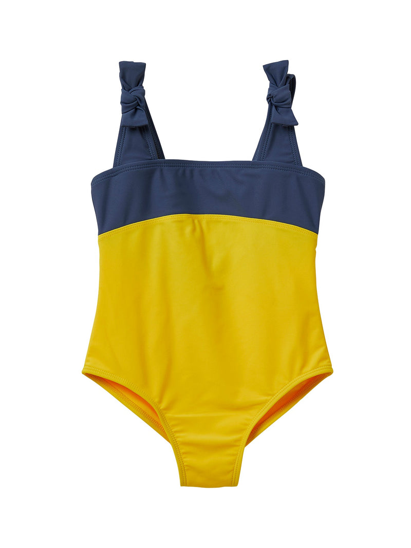 Bandeau One-Piece Swimsuit - Medium Blue Multicolor - Girl