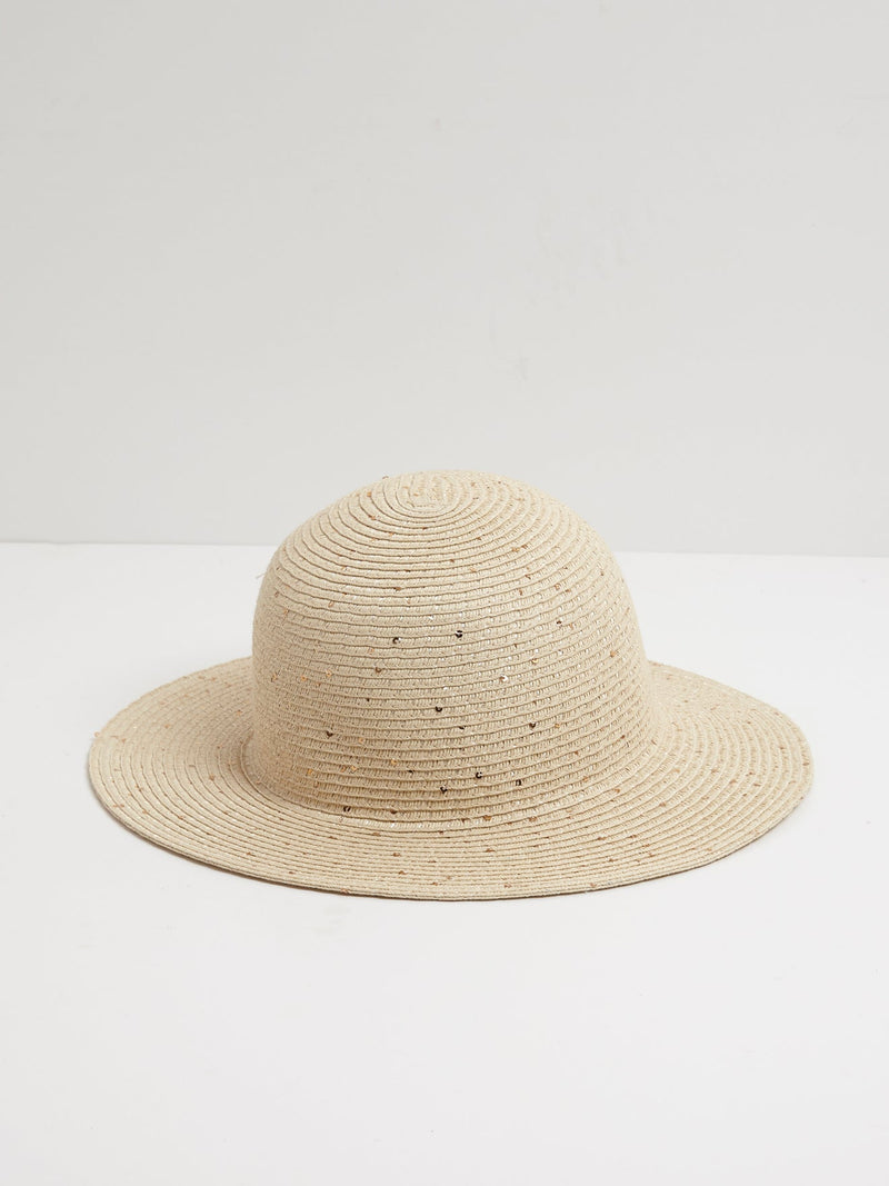 Sombrero de ceremonia. - Liso Beige Medio - Niña