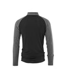 Pull Demi-Zip En Laine Mérinos Rétro - Noir - Homme